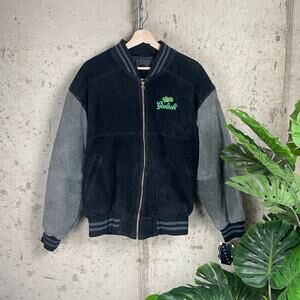 Grolsch Dutch Beer Varsity Bomber Jacket Suede Vintage M NWT